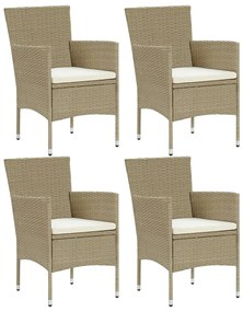 Set mobilier de gradina, 5 piese, bej Bej, Lungime masa 85 cm, 5