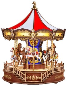 Puzzle 3D cutiuță muzicală RoboTime carusel clasic 5V