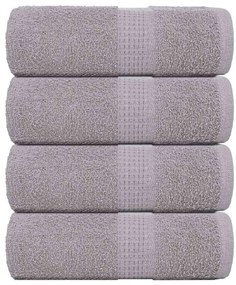 vidaXL Prosoape de baie 4 buc. FROGN gri 30x30 cm 100% bumbac