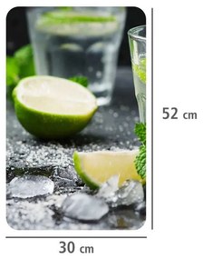 Set 2 protecții din sticlă pentru aragaz Wenko Mojitos, 52 x 30 cm