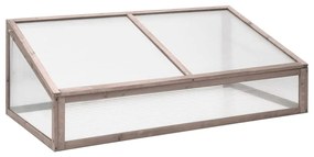 vidaXL Seră, gri, 110x58,5x39 cm, lemn de brad