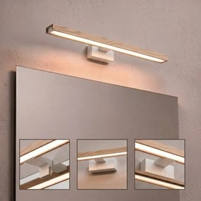 Brilagi - Iluminare LED 3 în 1 pentru oglindă de baie WOODY MIRROR LED/12W/230V IP44 alb/stejar
