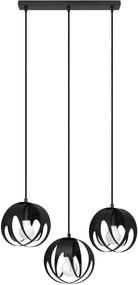 Sollux Lighting Tulos lampă suspendată 3x60 W negru SL.1089