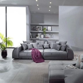 Canapea extensibilă dumonde cu 2 lăzi de depozitare si sezut confortabil din spuma high-density, Verona Royal Antracit 310x100 cm