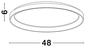 Plafoniera LED dimabila design circular PERTINO D-48cm