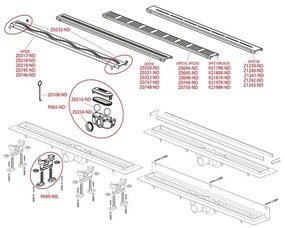 Rigola pentru dus Simple, Alcaplast, 650mm