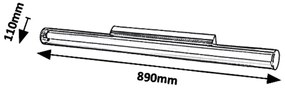 Aplica / Lampa LED perete/mobila bucatarie Paula 89cm