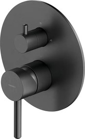 Baterie cada-dus incastrata Omnires Y monocomanda finisaj grafit periat fara corp ingropat