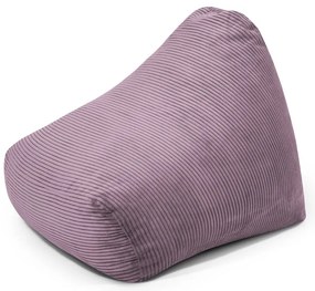 Fotoliu puf pentru copii mov cu tapițerie din catifea reiată Snug 80 – SLOWDOWN