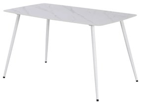 Renton 6+1 dining set alb-negru