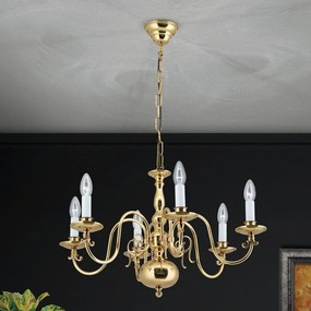 Candelabru 6 brate design clasic FLAMISCH, alama lucioasa