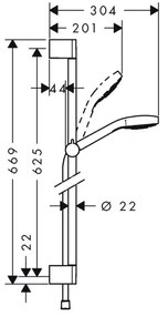 Set dus cu para si bara dus 65 cm crom Hansgrohe, Croma Select E Vario