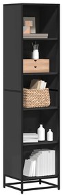 vidaXL Dulap cu cărți negru 40x35x170,5 cm lemn prelucrat