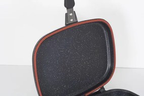 Tigaie dubla ZILAN ZLN9522,culoare negru Diametru 30 cm, garnitura silicon rezerva,