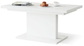 Mazzoni ORION Alb Mat - MĂSUȚĂ DE CAFEA EXTENSIBILĂ MODERNĂ