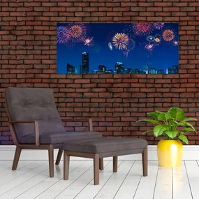 Tablou - Artificii in Miami (120x50 cm)