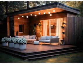 Lanț LED decorativ de exterior Kanlux 38031 GARLAND STONO 10xLED/10W/230V 6m IP67