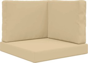vidaXL Perna pentru canapea de exterior 3 pcs Bej Poliester