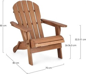 Scaun din lemn, pliabil, natural, Philadelphia, Yes