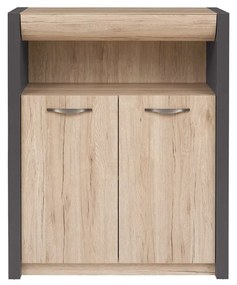 Dulap Executive REG2D1S/11/9 (gri wolfram + Stejar san remo deschis). 798579