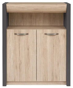 Dulap Executive REG2D1S/11/9 (gri wolfram + Stejar san remo deschis). Promo -18%. 798579