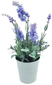 Plantă artificială în ghiveci, lavandă, dimensiuni 28x9 cm, culoare violet