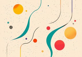 Fototapet - Ilustrație colorată minimalistă (147x102 cm)