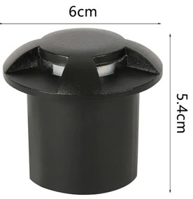 Brilagi - Lampă LED de exterior încastrabilă GROUNDRAY LED/1W/230V, neagră, IP67