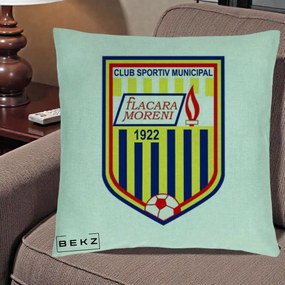 Perna Personalizata CSM Flacara Moreni 1922 Fotbal, 40x40 cm, Verde Menta, Husa Detasabila, Perna Inclusa, BEKZ®