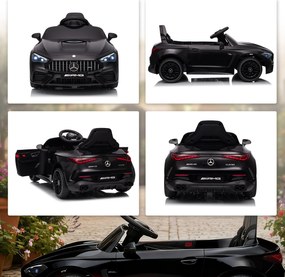AIYAPLAY Mașină electrică copii Mercedes AMG CLE 53 12V 2 motoare telecomandă parentală 2,4G 99 x 55 x 43 cm negru | Aosom Romania