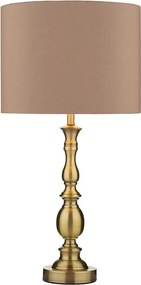 Där Lighting MAD4275 - Lampă de masă MADRID 1xE27/60W/230V maro/alamă