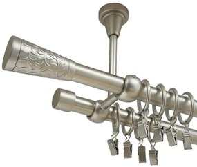 Galerie dubla prindere tavan SEVILLA 19/19 mm CROM MAT (Alege marime: 160 cm)