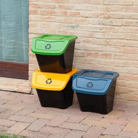 Coş de sortare a deşeurilor, 30 l, 3 buc.