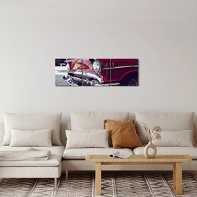 Tablou - Mașina veche (cu ceas) (90x30 cm)