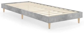 832105 vidaXL Cadru de pat, gri beton, 75x190 cm, lemn prelucrat