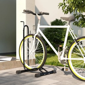 HOMCOM Suport bicicletă cu cârlige reglabile, compatibil cu biciclete 24"-29" și 700C, pentru garaj, interior și exterior, negru | Aosom Romania