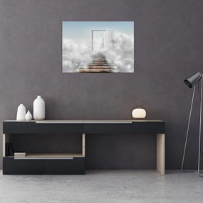 Tablou pe sticlă - Ușa spre cer (70x50 cm)