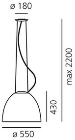 Artemide AR A242100 - Lustră pe cablu NUR 1xE27/205W/230V