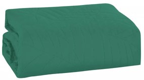 Cuvertura de pat verde cu model LEAVES Dimensiuni: 200 x 220 cm