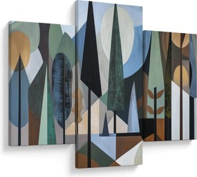 Tablou - Abstracție geometrică naturală II. (90x60 cm)