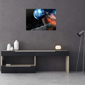 Tablou planetei în cosmos (70x50 cm), în 40 de alte dimensiuni noi