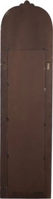 Oglinda de perete, bej, din lemn, aspect vintage, 48x4x180 cm
