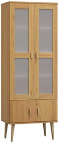 Vitrină din lemn de pin Venuci 79 cm uşă culori