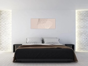 Tablou - Frunze bej N⁰2 (120x50 cm)