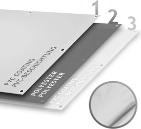 JAGO Prelata 650 g/m², ochiuri de aluminiu, alb, 5 x 7 m