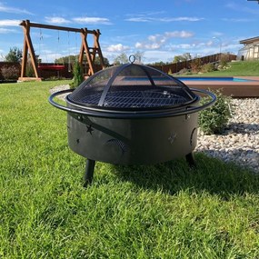 Vatră de grădină cu grătar Avenberg WILDFIRE