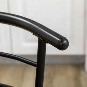 HOMCOM Set bistrou 3 piese, 1 masă, 2 scaune, 80 cm x 53 cm x 74,5 cm, Negru | Aosom Romania