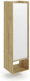 Dulap modular Mobius 1D natur/alb – H179 cm