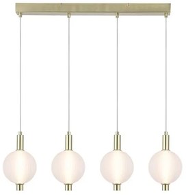 Lustra LED suspendata alama lucios sticla acid Luminique 4Lt