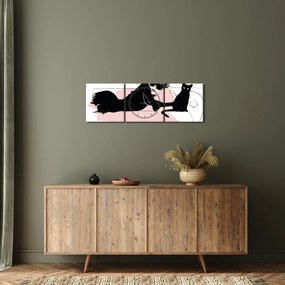 Tablou - Doamnă de modă (cu ceas) (90x30 cm)